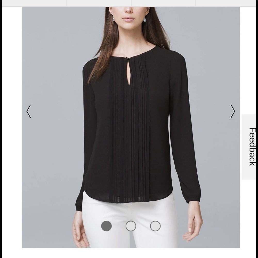 New - Whbm pintucked blouse - Picture 3 of 6